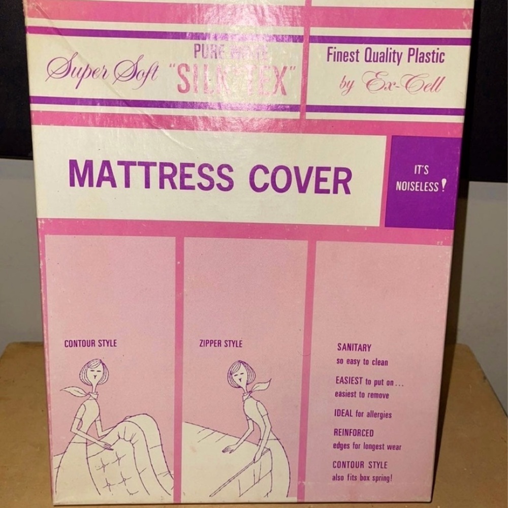 NOS/NIB: Vintage Ex Cell SILK TEX Queen Size Mattress Cover